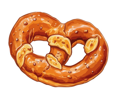 Gourmet snack meal chocolate donut with icingのイラスト素材