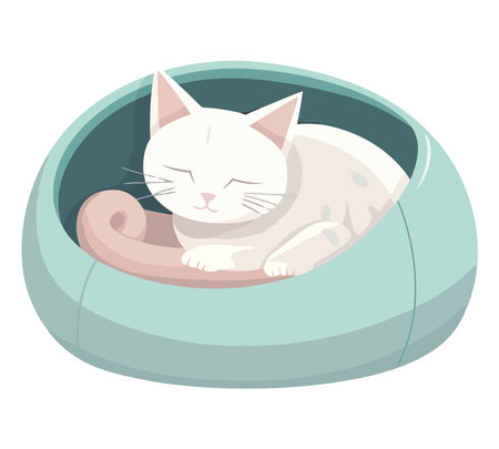 Cute kitten playing with toy ball vector illustrationのイラスト素材