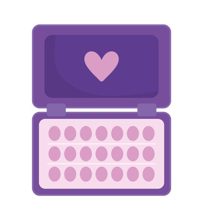 birth control pills contraceptive iconのイラスト素材
