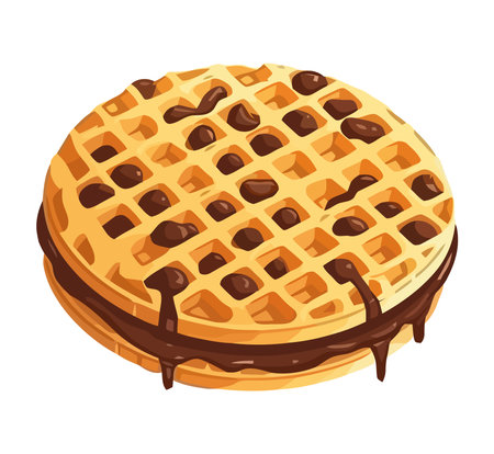Sweet pie, waffle, cookie, and candy stack.のイラスト素材
