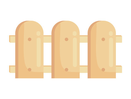 garden wooden fence privateのイラスト素材