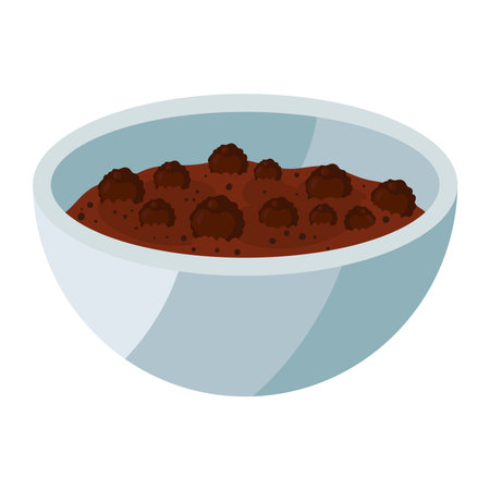 chocolate cereal bowl icon designのイラスト素材