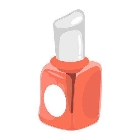 cosmetics nail polish icon isolatedのイラスト素材