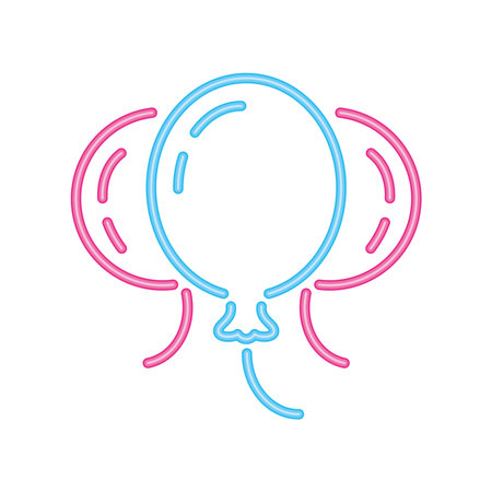 helium neon balloons festive iconのイラスト素材