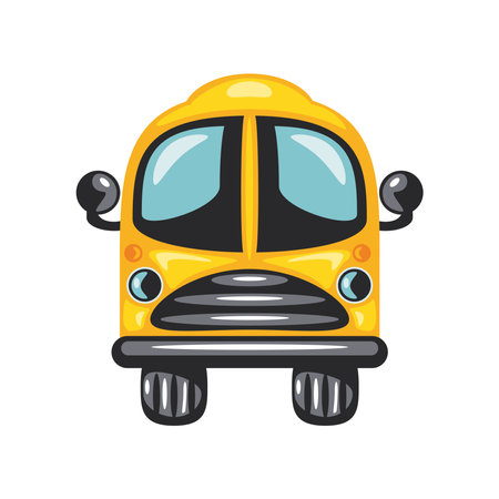 students bus transportation iconのイラスト素材