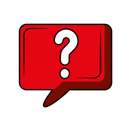 speech bubble with interrogation sign designのイラスト素材