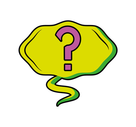 speech bubble with interrogation sign social mediaのイラスト素材