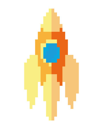 battle ship pixels technologyのイラスト素材