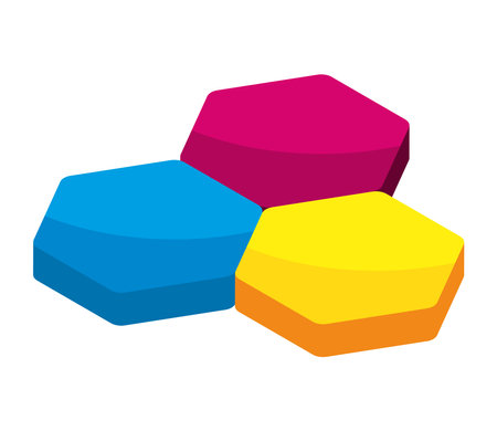 puzzle pieces geometricのイラスト素材