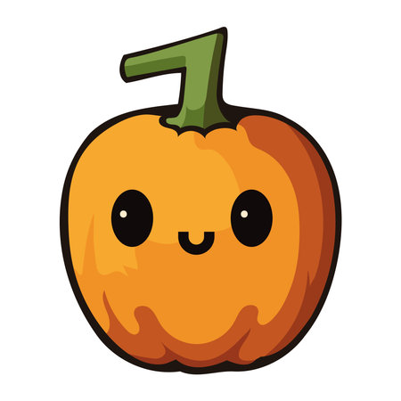 halloween kawaii pumpkin decorationのイラスト素材