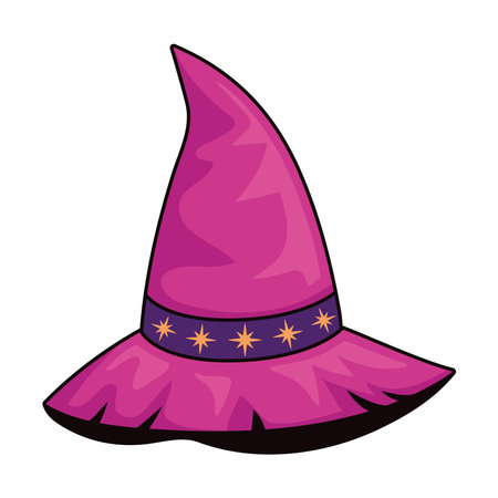 halloween witch hat clothingのイラスト素材
