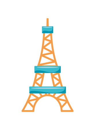 eiffel tower in franceのイラスト素材
