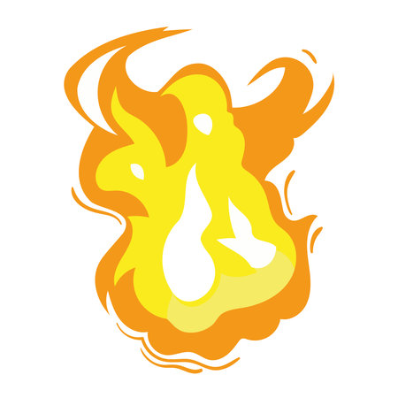 explosion effect fire flameのイラスト素材
