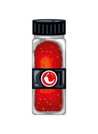 chili pepper powder condimentのイラスト素材