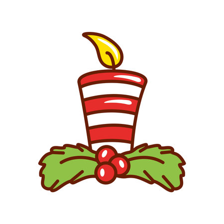 christmas candle lightのイラスト素材