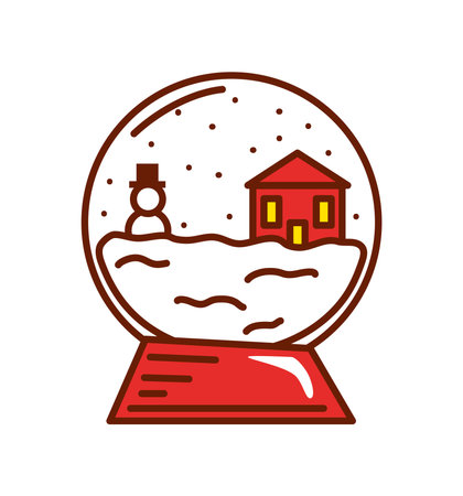 christmas crystal ballのイラスト素材