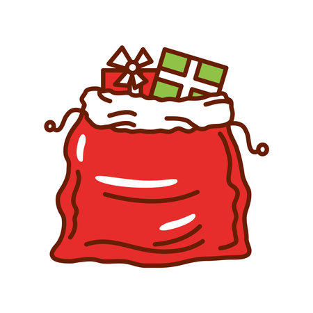 christmas gifts sackのイラスト素材