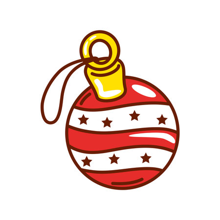 christmas ball decorationのイラスト素材