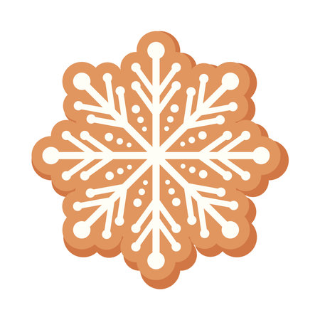 christmas cookie snowflakeのイラスト素材