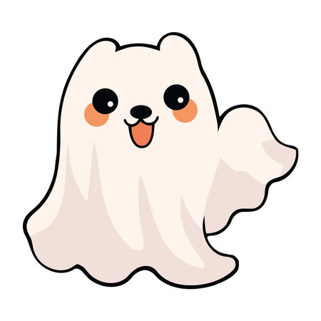 halloween pet ghost mascotのイラスト素材
