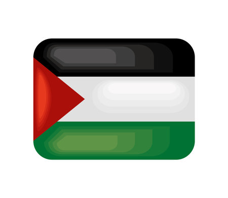 palestine flag embelmのイラスト素材