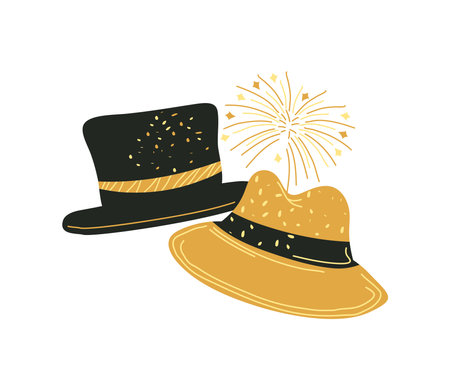 happy new year capのイラスト素材