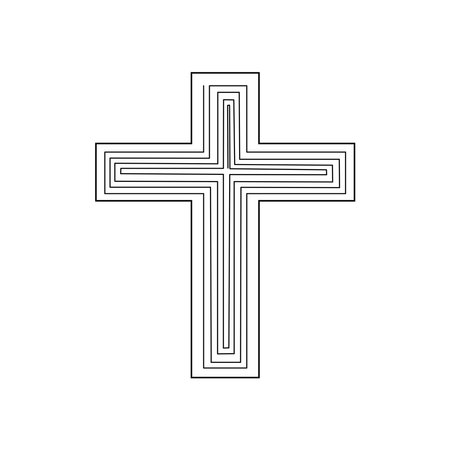 catholic cross icon designのイラスト素材
