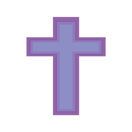 catholic cross purpleのイラスト素材