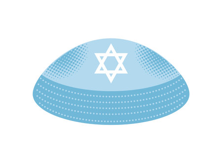 hanukkah kippah isolatedのイラスト素材