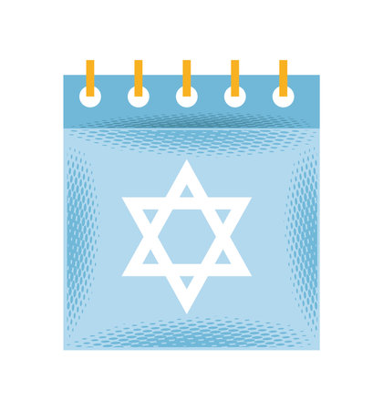 hanukkah calendar isolatedのイラスト素材