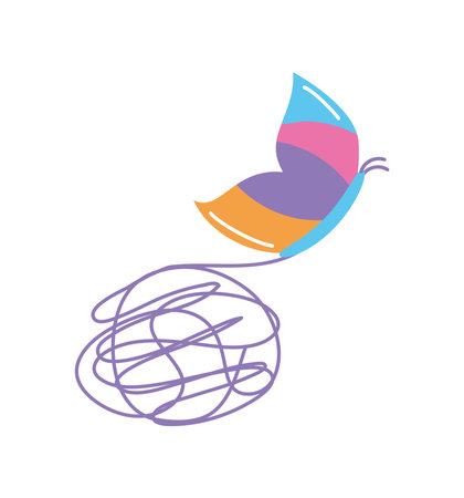 attention deficit hyperactivity disorder conceptのイラスト素材