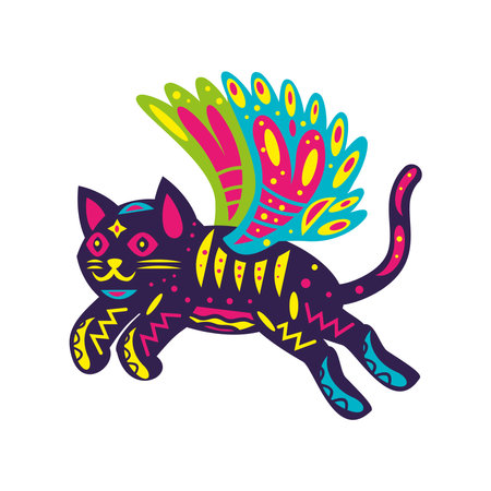 alebrijes cat with wingsのイラスト素材