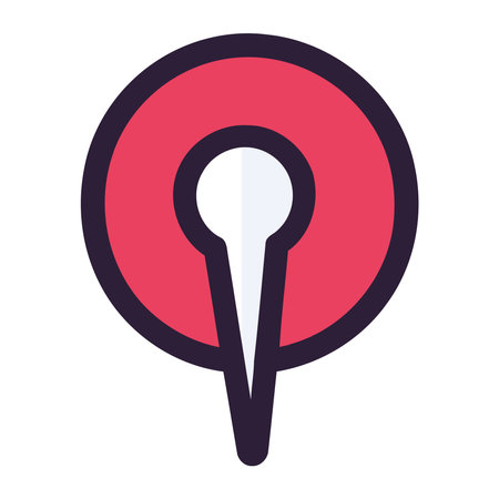 pin icon location lineal styleのイラスト素材