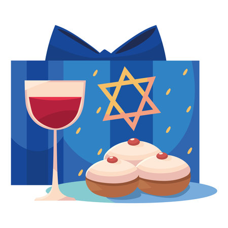 hanukkah jewish celebrationのイラスト素材