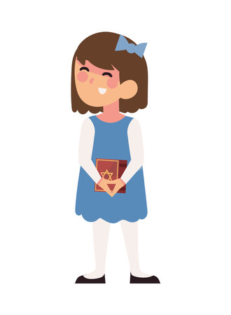 hanukkah jewish girlのイラスト素材