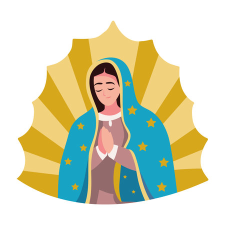 virgen de guadalupe sacredのイラスト素材