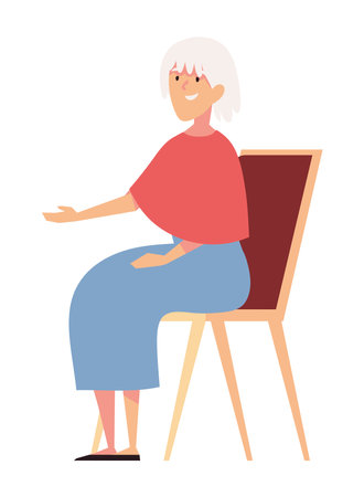 hanukkah jewish old womanのイラスト素材