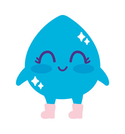 water day character dropのイラスト素材