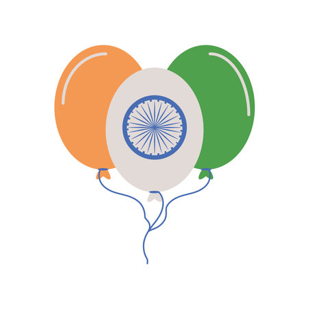 republic day india balloonsのイラスト素材