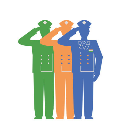 republic day india militariesのイラスト素材