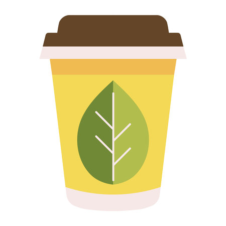 reusable coffee cup ecoのイラスト素材