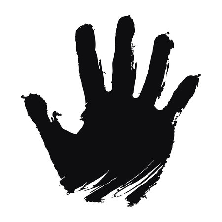 handprint paint colors isolatedのイラスト素材