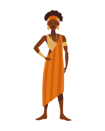 south africa woman in dressのイラスト素材
