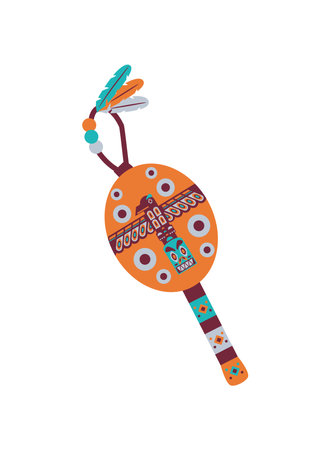 native american talking stickのイラスト素材