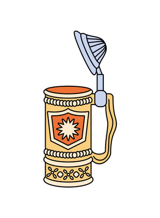 germany beer steins with lidのイラスト素材