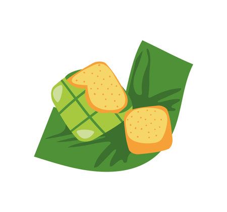 idul fitri ketupatのイラスト素材