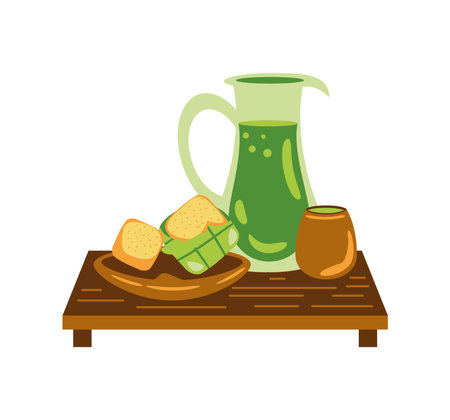 idul fitri food and drinkのイラスト素材