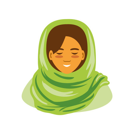 idul fitri muslim womanのイラスト素材