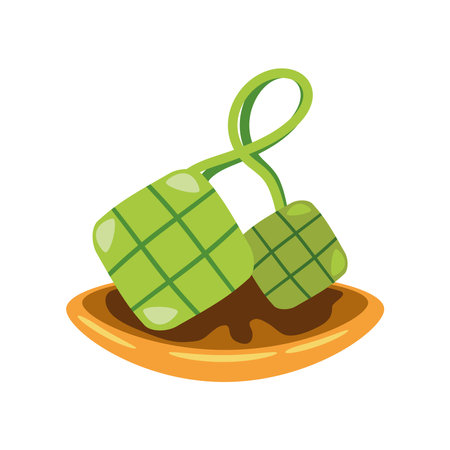 idul fitri lebaran ketupatのイラスト素材
