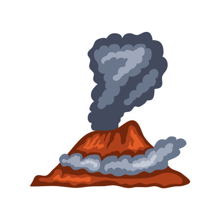 volcanic eruption danger zoneのイラスト素材